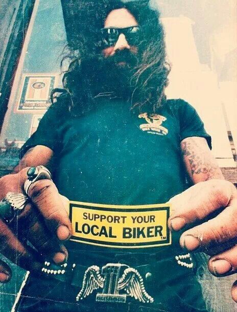 SUPPORT YOUR LOCAL BIKER 70s Biker Aesthetic, 70s Biker, Vintage Biker Style, Biker Aesthetic, Motorcycle Culture, Cb 750, Biker Lifestyle, Biker Gang, Biker Art