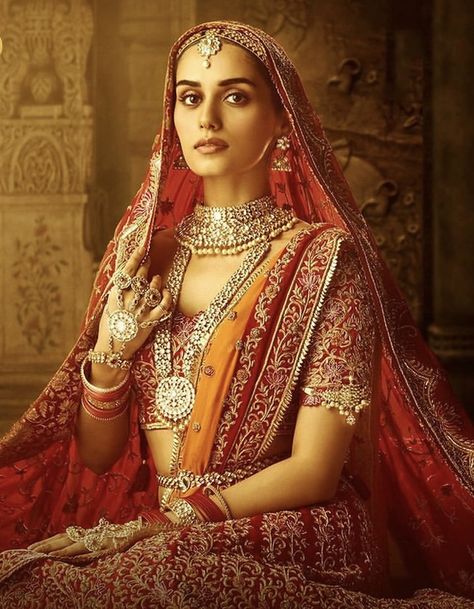 Manushi Chhillar in Yuvti by Bhupendra Singh in Samrat Prithviraj Manushi Chhillar, Enchanted Princess, Orange Lehenga, Wedding Lehenga Designs, Indian Bride Outfits, Royalty Aesthetic, Indian Bridal Lehenga, Bridal Photoshoot, Lehenga Designs