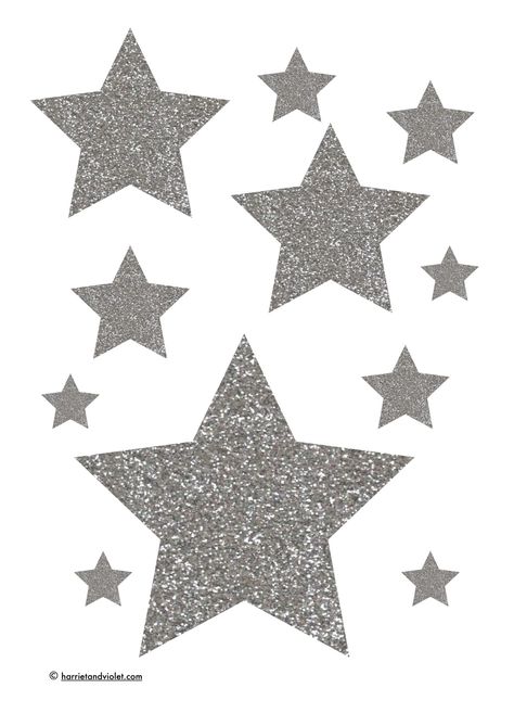 Star Cake Topper Printable, Stars To Print, Printable Stars, Pokemon Printables, Star Printable, Stars Images, Friendship Wallpaper, Space Party Decorations, Glitter Galaxy