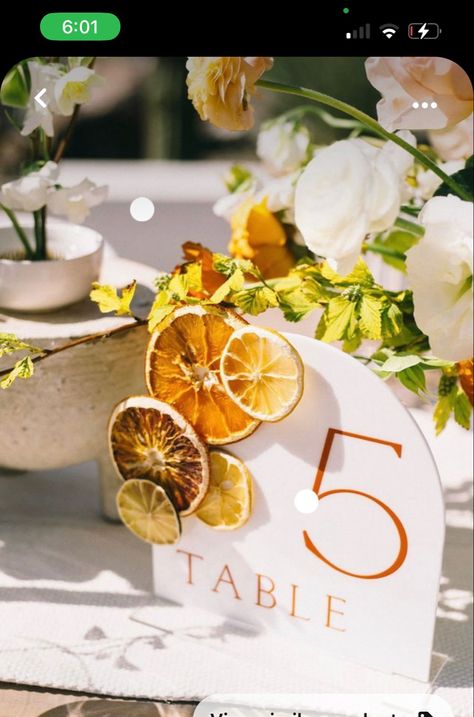 Citrus Themed Wedding, Details Darling, Wedding Ideas 2024, Love Cocktail, Themed Wedding Ideas, Infused With Love, Bridal Shower Inspo, Fruit Wedding, Citrus Wedding