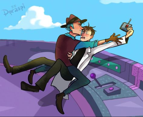 Dr Doofenshmirtz X Perry Fanart, Perry The Platypus X Doofenshmirtz, Phineas And Ferb Fanart Ships, Perry The Platypus Human, Doofenshmirtz Fanart, Perry X Doofenshmirtz, Platypus Perry, Dr Doofenshmirtz, Phineas And Isabella