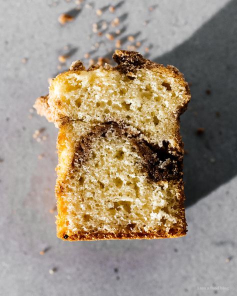 Small Batch Copycat Cinnamon Streusel Starbucks Coffee Cake Recipe · i am a food blog i am a food blog Small Batch Coffee Cake, Starbucks Coffee Cake Recipe, Starbucks Coffee Cake, Coffee Cake Loaf, Cake Loaf, Crumb Cake Recipe, Cold Cake, Cinnamon Streusel, Coffee Cake Recipe