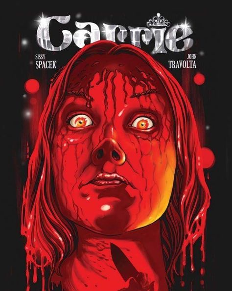 Horror Movie Poster Art : Carrie 1976 by Gary Pullin Carrie Stephen King, Carrie Movie, Stephen King Movies, Carrie White, Horror Posters, Horror Movie Art, Classic Horror Movies, Horror Show, Horror Movie Posters