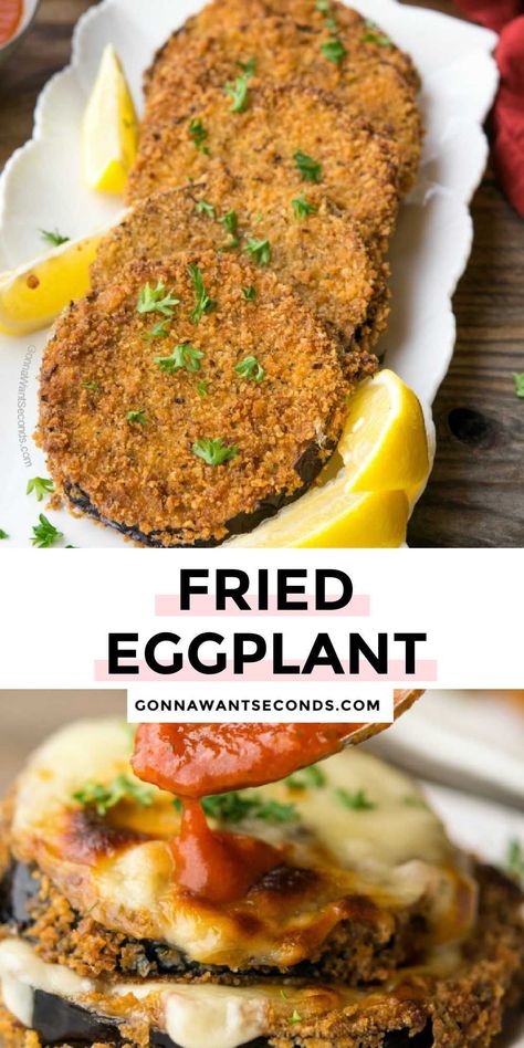 *NEW* The Best Fried Eggplant EVER! This is so easy to make at home and so much better than most restaurant versions. With our magic ingredient, you will easily have perfect results every time! #friedeggplant #sidedishes Greek Lunch, Fried Eggplant Recipes, Eggplant Recipes Easy, Yummy Veggies, Fried Eggplant, New Orleans Recipes, Eggplant Recipe, Egg Plant, Eggplant Recipes