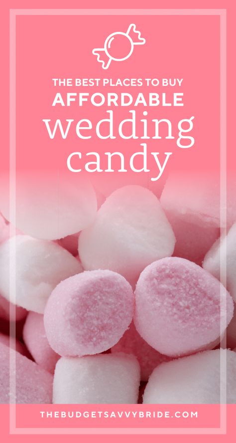 Wedding food and drink tips | Looking for affordable candy for your wedding favors, candy buffet, or other sweet treat? Check out these bulk candy suppliers you can shop online! | Click on the link to see more diy and cheap wedding ideas and inspiration on TheBudgetSavvyBride.com Diy Candy Bags Ideas, Candy For Wedding Favors, Candy Favors Ideas, Candy Bar Ideas For Wedding, Candy Centerpieces Wedding, Wedding Candy Bars, Wedding Candy Bar Buffet, Creepy Wedding, Cheap Wedding Ideas