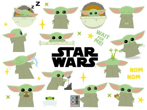 INSTANT DOWNLOAD Cute Colored Baby Yoda Vector Sticker Clipart - Etsy Australia Yoda Clipart, Yoda Drawing, Yoda Sticker, Yoda Art, Sticker Clipart, Star Wars Crafts, Vinyl Labels, My Son Birthday, Clipart Design