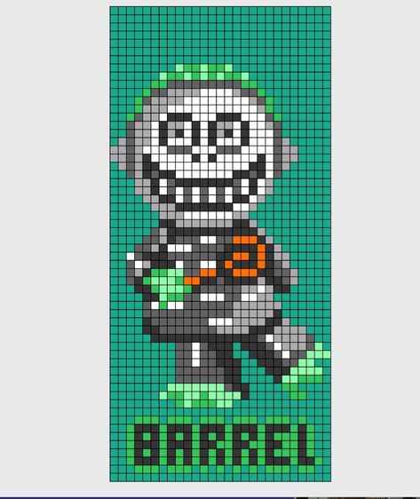 Lock Shock And Barrel Cross Stitch, Nightmare Before Christmas Pixel, Nightmare Before Christmas Pixel Art, Movie Crochet, Christmas Pixel Art, Christmas Pixel, Minecraft Pattern, Lock Shock And Barrel, Pearl Beads Pattern