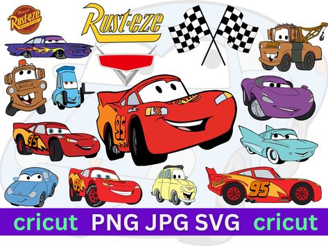 Cars Svg Free, Disney Cars Svg, Cars Clipart, Cars Mcqueen, Disney Car, Halloween Shadow Box, Valentine Svg Files, Cardboard Toys, Free Characters