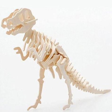 3D Wooden Puzzle Dinosaur -T-Rex - SuperSmartChoices - 1 3d Dinosaur Puzzle, Improve Intelligence, Best Brain Teasers, Dinosaur Puzzles, Skeleton Model, Animal Puzzle, Diy Funny, 3d Puzzles, Dinosaur Toys