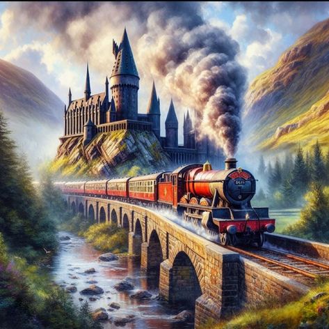 Harry Potter Train, The Hogwarts Express, Harry Potter Nursery, Potter Art, Hogwarts Express, Fantasy Fiction, Buddha Art, Harry Potter Art, Art Poster