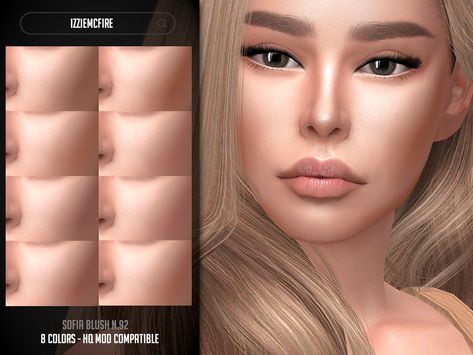 Sims 4 Blush Cc, Ts4 Makeup, Glossier Blush, Sims Makeup, Sims 4 Cc Hair, Sims 4 Cheats, Makeup Cc, Sims 4 Game Mods, Sims 4 Cc Makeup