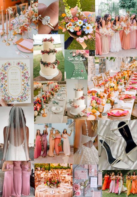 Check more at https://howcandothis.com/weddingideas/18131/ Wedding Colors Aesthetic, Flowers Theme Wedding, Summer Bright Wedding Colors, Summer Spring Wedding Colors, Bright Wedding Inspiration, White With Pops Of Color Wedding, Bridal Walkway Ideas, Wedding Color Spring Colour Palettes, Bohemian Summer Wedding