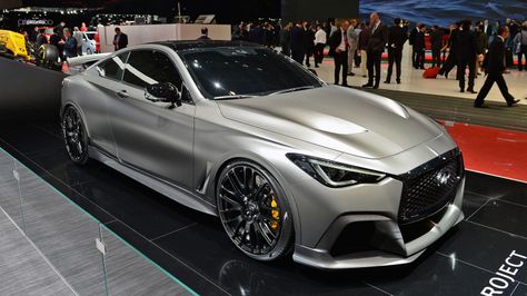 The Infiniti Q60 Black S gets an F1 KERS system - Autoblog Luxury Hybrid Cars, Infiniti Q60, New Sports Cars, Super Sport Cars, Nissan Infiniti, Geneva Motor Show, Super Luxury Cars, Fancy Cars, Hybrid Car