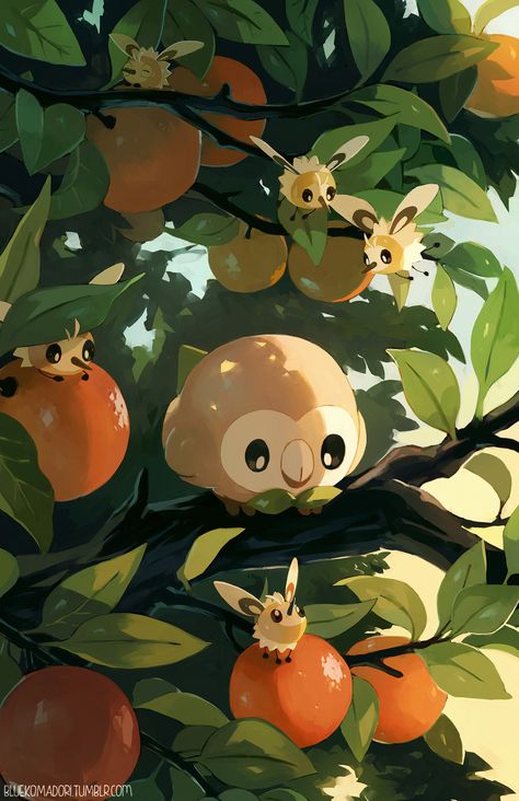 Illustration – rm.132@WRMS Pokemon Backgrounds, Cute Pokemon Pictures, Cute Pokemon Wallpaper, Pokemon Drawings, Wallpaper Vintage, All Pokemon, Pokemon Fan Art, My Pokemon, Dessin Adorable