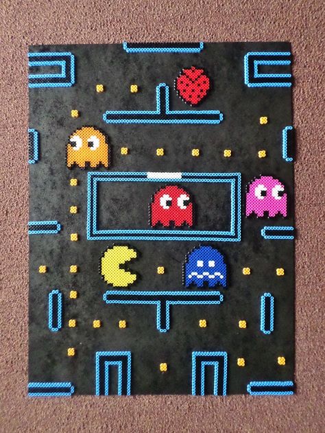 Black Fingers, Melty Bead Patterns, Man Design, Art Perle, Perler Art, Hama Beads Design, Perler Bead Templates, Hama Bead, Diy Perler Bead Crafts