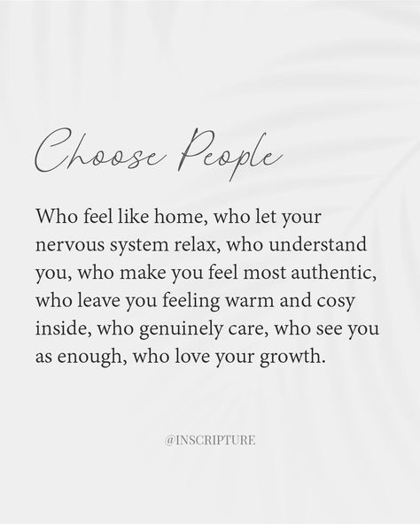 PEOPLE MAKE A DIFFERENCE // Surround yourself with positivity 🌟💖 The people you surround yourself with make all the difference. Prioritise the ones who relax you, keep you positive, uplift your spirit, and genuinely care for your growth. https://www.inscripture.com/ #peoplematter #homeiswheretheheartis #positivevibes #uplifteachother #cherishyourtribe #supportandgrow #gratitude #love #loss #grief #positivity #selfworth #mindfulness #selfacceptance #mentalhealth #healing #selflovejourney #s... Surround Yourself With Happy People, People Who Make You Feel Good, Surround Yourself With Positivity, Positive Self Growth Quotes, Caring People Quotes, Genuine Quotes People, People Who Are There For You, People Who Are Happy For You, Who You Surround Yourself With Quotes