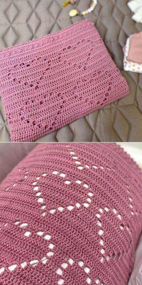 Crochet Baby Blanket Hearts Free Pattern, Free Crochet Heart Blanket, Crochet Hearts Blanket Free Pattern, Crochet Blankets With Hearts, Crochet Heart Afghan Pattern Free, Crochet Blanket With Hearts Free Pattern, Crochet Heart Blanket Pattern Free, Filet Crochet Hearts Free Pattern, Crochet Filet Heart Pattern Free