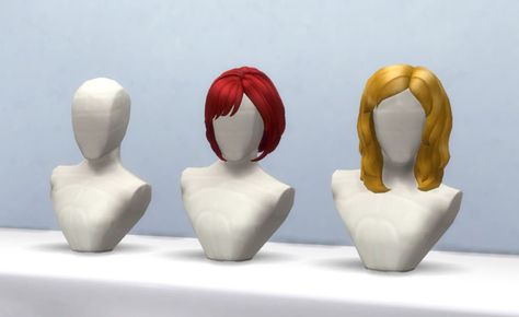 Mod The Sims - Wilma's Wig Stand [3 versions] Sims 4 Wig Stand, Sims 4 Mannequin Cc, Maxis Match Cc, Cc Furniture, Sims 4 Clutter, Sims 4 Download, Sims Four, Sims 4 Cc Furniture, Wig Stand