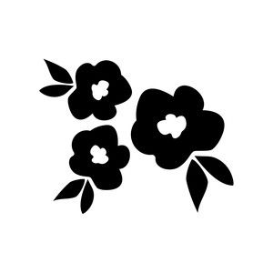 Silhouette Design Store - New Designs Flower Silohettes, Flower Silhouette Templates, Flower Silhouette Stencil, Flower Vector, Floral Sillouhette, Simple Flower Silhouette, Floral Silhouette Pattern, Flower Sihoullete, Flower Clip Art Black And White