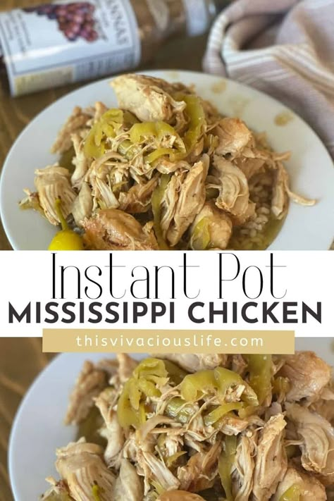 Mississippi Chicken Instant Pot, Instant Pot Mississippi Chicken, Missippi Chicken Instant Pot, Easy Crockpot Mississippi Chicken, Pressure Cooker Mississippi Chicken, Insta Pot Missippi Chicken, Missisipi Chicken Crock Pot, Insta Pot Mississippi Roast Recipes, Mississippi Chicken