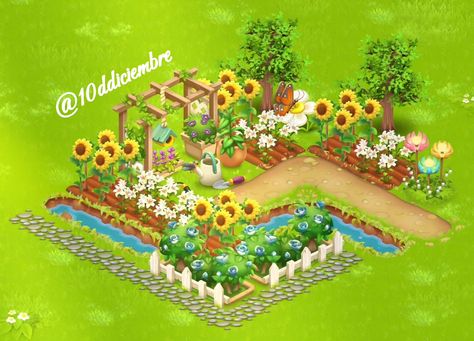 Hayday Layout, Farm Plants, Hayday Farm Design, Flower Shop Design, Barbecue Design, Farm Day, Farm Layout, Farm Lifestyle, Hay Day