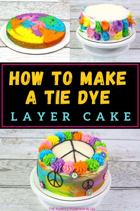 Tie Dye Cupcakes Frosting, Food Coloring Tie Dye, Tie Dye Frosting, Tye Dye Cake, Tie Dye Cake, Hippie Cake, Tie Dye Cupcakes, Homemade Tie Dye, Ty Dye