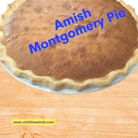 Mystery Pie Recipe, Amish Pie Recipes, Montgomery Pie Recipe, Montgomery Pie, Amish Recipes Authentic, Amish Pie Crust Recipe, Amish Baking, Amish Pie, Amish Dishes