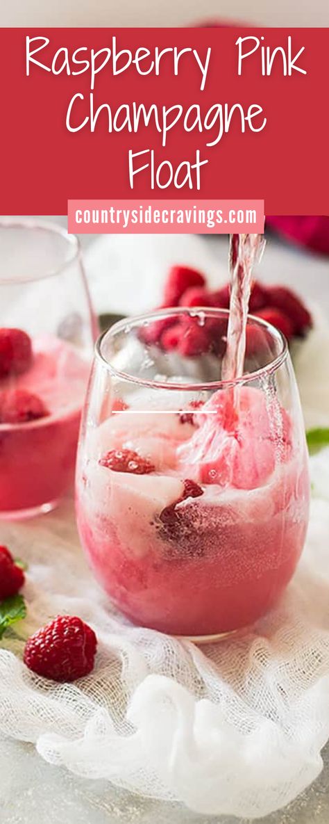 Raspberry Sorbet Punch, Valentine Champagne Punch, Spa Alcoholic Drinks, Champagne Sherbet Punch, Champagne Sherbert Punch, Sorbet Punch, Chambord Recipes, Raspberry Sherbert, Champagne Float