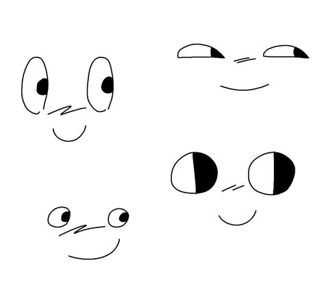 Drawing Silly Faces, Funny Eyes Drawing, Silly Eyes Drawing, Smile Art Reference, Silly Faces Drawing, Eyes Cartoon Drawing, Boy Eyes Drawing, Cartoon Facial Expressions, Objects Reference