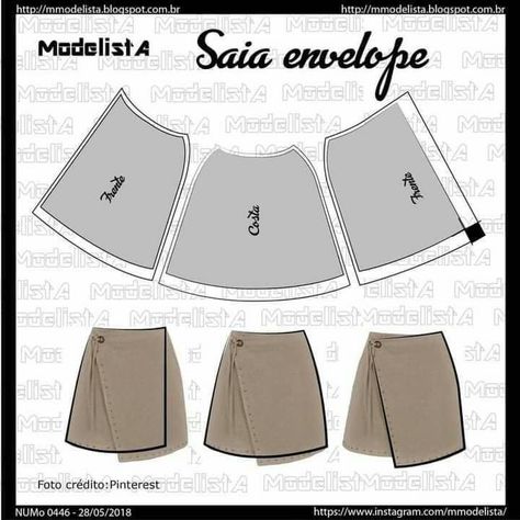 Pola Rok, Upcycle Clothes Diy, Diy Clothes Design, Costura Diy, Diy Skirt, Diy Fashion Clothing, Skirt Patterns Sewing, Sewing Design, 자수 디자인