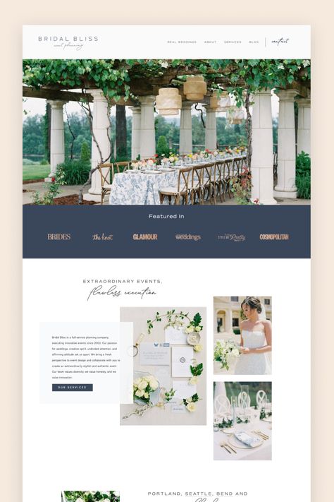 Wedding Website Ideas, Planner Website, Wedding Planner Website, Wedding Website Template, Website Layouts, Luxury Website, Wedding Website Design, Wedding Photography Website, Website Color Palette