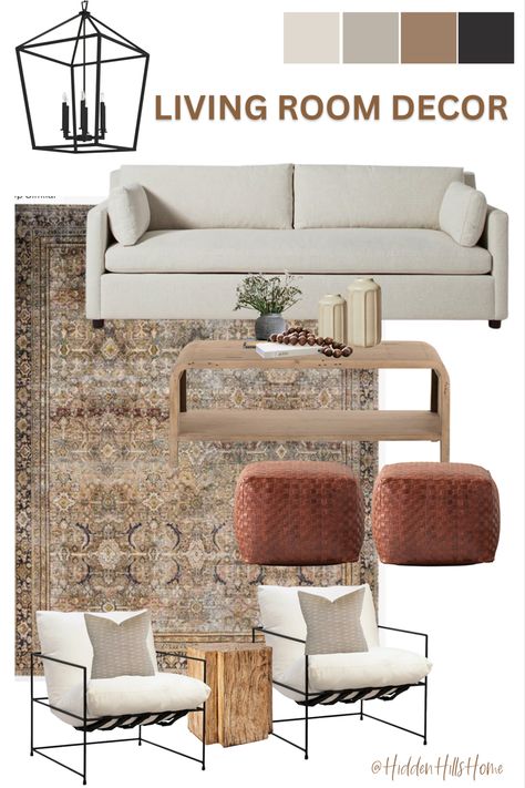 Living room decor mood board White Sofa Mood Board, Beige Living Room Mood Board, Modern Rustic Mood Board, Contemporary Living Room Mood Board, Cream Couch Living Room Ideas, Modern Living Room Mood Board, Greige Palette, Class Living Room, Cream Couch Living Room