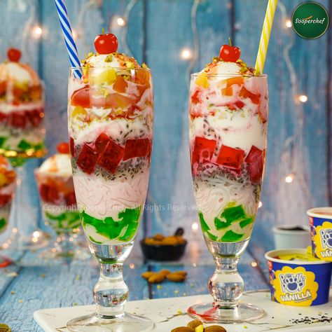 SooperChef - Royal Falooda Recipe by SooperChef Royal Falooda, Falooda Recipe, Paddle Pop, Treat Yourself, Hot Summer, Summer Days, Royals, Sweet Tooth, Bridal Shower