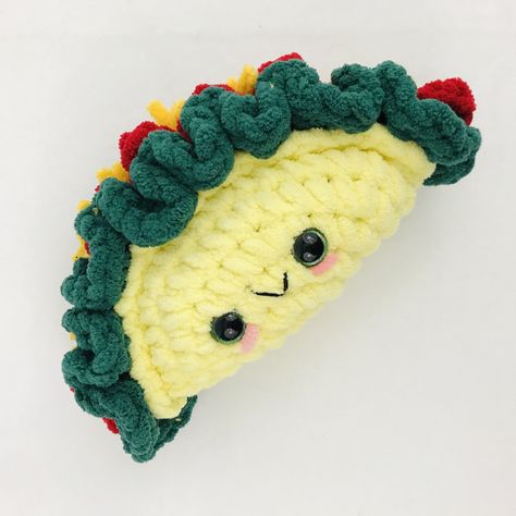 Crochet Taco Pattern Free, Crochet Taco Pattern, Crochet Ramen, Crochet Taco, Random Crochet, Mini Tacos, Knifty Knitter, Crochet Mermaid, Crochet Animals Free Patterns