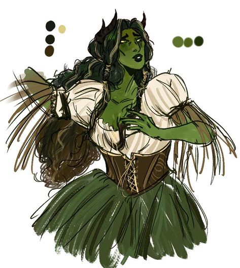 Green Teifling Female, Hexblood Dnd, Green Tiefling, Monster Forest, Pathfinder Character, Dnd Ideas, Fantasy Races, Dungeons And Dragons Characters, Dnd Art