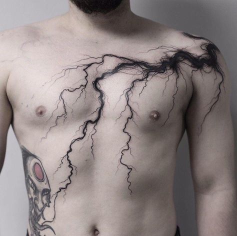 Symbiote Tattoo, Doberman Tattoo Ideas, Tattoo Tools, Lightning Ideas, Doberman Tattoo, Shadow Tattoo, Russian Tattoo, Tattoo Pen Machine, Technological Advancement