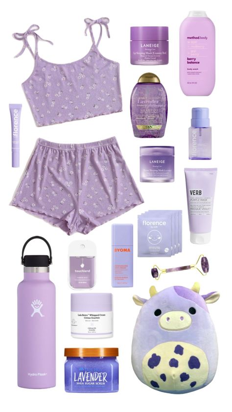 Purple Pjs, Pajamas Aesthetic, Purple Pajamas, Pajama Outfit, Cute Pjs, Cute Pajama Sets, Sock Drawer, Outfit Collage, Casual Preppy Outfits