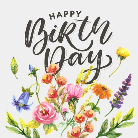 Beautiful happy birthday greeting card with flowers and bird Beautiful Happy Birthday, Card With Flowers, Happy Birthday Signs, Happy Birthday Pictures, Birthday Posts, Happy Birthday Greeting Card, Happy Birthday Greetings, Birthday Pictures, Happy Birthday Images