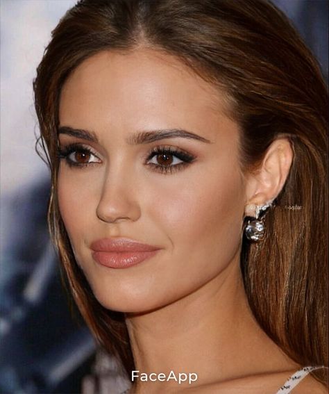 Natural Evening Makeup Brunette, Scandinavian Makeup Brunette, Bridal Makeup For Olive Skin, Soft Bronze Makeup, Natural Makeup Brunette, Mob Makeup, Jessica Alba Makeup, Face Morph, Bride Makeup Natural