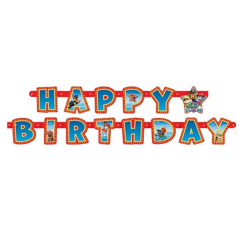 Paw Patrol Birthday Banner, Paw Patrol Banner, Paw Patrol Party Supplies, Paw Birthday, Unicorn Party Food, Paw Patrol Birthday Theme, Happy Birthday Letter, Paw Patrol Girl, Birthday Letter