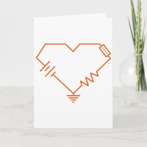 $3.97 | You Fry My Circuits- Nerdy Engineer Valentine Card #valentine, engineer, math, geeky, funny, anniversary, geek, computer, scientist Geek Valentine, Computer Scientist, Handmade Greeting Card Designs, Math Valentines, Secret Valentine, Funny Anniversary, Valentine Cards Handmade, Engineering Gifts, Circuit Diagram