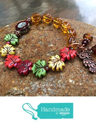 Fall Bracelets Diy, Fall Bracelets, Pumpkin Bracelet, Czech Beads Jewelry, Pomegranate Flower, Fall Jewelry Trends, Pumpkin Beads, Art Leaves, Czech Glass Jewelry