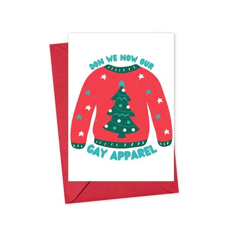 Excited to share this item from my #etsy shop: Funny Gay Christmas Card - LGBTQ Christmas Card - Queer Holiday Cards - LGBTQ Christmas Gifts for Him - Gay Holiday Cards for Her Christmas Card Phrases, Lgbtq Cards, Gay Christmas Cards, Pride Christmas, Gay Christmas, Funny Holiday Cards, Christmas Puns, Gay Humor, Funny Christmas Cards