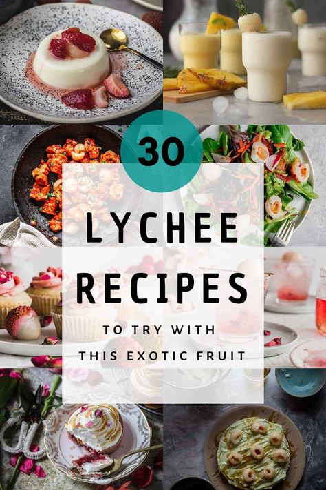 Lychee Recipes, Litchi Fruit, Refreshing Breakfast, Coconut Sorbet, Lychee Fruit, Sorbet Recipes, Sweet And Sour Sauce, Easy Homemade Recipes, Juicy Fruit