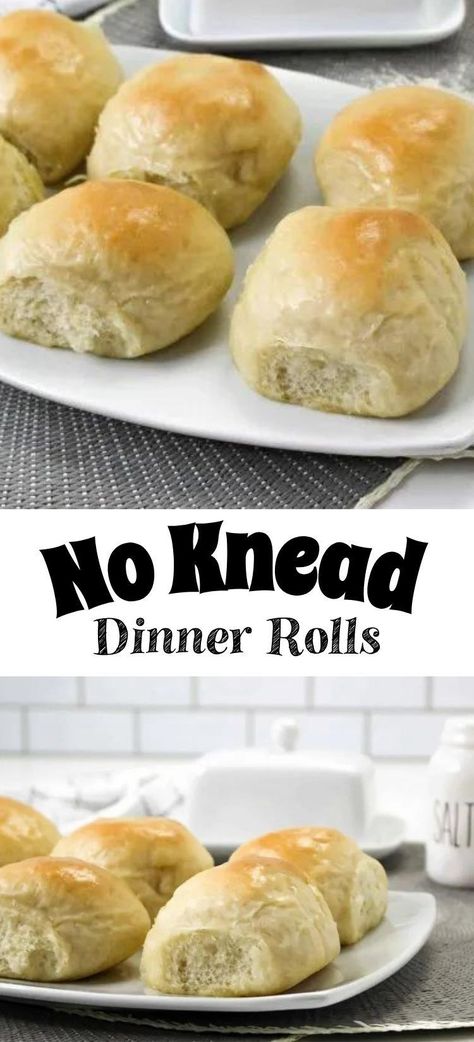 There is nothing better than a soft and buttery dinner roll that just came out of the oven. These homemade No Knead Dinner Rolls are easy to make and perfect to add to almost any meal! This recipe will show you how you can make dinner rolls in under an hour. No Knead Rolls Easy, No Knead Dinner Rolls, Dinner Rolls Easy, Family Breakfast Recipes, Rolls Easy, Cooking Mama, Dinner Roll, Apple Recipe, Homemade Dinner Rolls