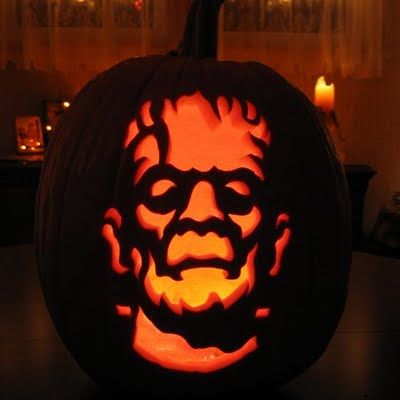 Frankenstein Jack-O'-Lantern! Awesome Pumpkin Carvings, Frankenstein Pumpkin, Pumkin Carving, Pumpkin Carving Contest, Pumpkin Stencils, Creative Pumpkin Carving, Amazing Pumpkin Carving, Scary Pumpkin Carving, Pumpkin Carving Designs