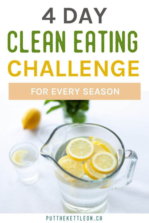 This clean eating challenge is made to help you cleanse and detox your body every season of the year. Check out the full day meal plan with recipes and sign up for the full 4 day cleanse too! Ideal for beginners. #cleaneating #cleanse 4 Day Cleanse, Full Day Meal Plan, Clean Eating Plans, Eating Challenge, Day Meal Plan, Full Body Detox, Clean Eating Challenge, Clean Eating For Beginners, Natural Detox Drinks