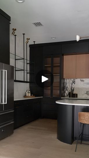 18K views · 1.4K reactions | A well-designed kitchen isn’t just about aesthetics, it’s about creating a space that’s both functional and timeless!! 🖤 

For 2025, we’re taking kitchen design to new heights with custom elements that reflect modern living, from statement pieces like reeded detailing and bespoke vent hoods to smart storage solutions, every detail is carefully crafted to enhance both style and everyday practicality. | BuildTX Solutions | veneris · Hard Shoulder Kitchen 2025, Southwest House Plans, Southwest House, Black Kitchen Design, Home Wet Bar, Black Kitchen Cabinets, Kitchen Inspiration Design, Kitchen Trends, Black Cabinets