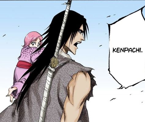 Kenpachi Manga Color, Kenpachi And Yachiru, Manga Icons Pfp, Bleach Anime Manga, Bleach Pfps, Anime Manga Icons, Orihime Bleach, Kenpachi Zaraki, Tite Kubo