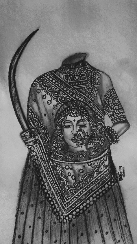 Pencil sketch of handi rani sketch of brave women of rajputana Hadi Rani Painting, Rajasthani Art Pencil Sketch, Mata Rani Images Drawing, Bharat Mata Drawing Sketch, Rajasthani Sketch, Rani Lakshmi Bai Sketch, Art Sketches Pencil Creative Artworks, Ardhnarishwar Sketch, Motivational Sketches